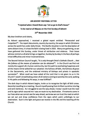Bishop Mark's Advent Pastoral letter