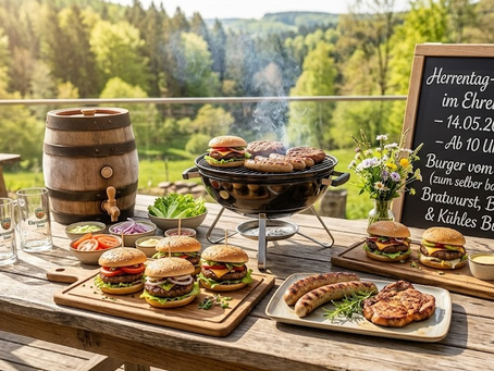 🍻 Herrentag im Ehrental: Grill, Chill & Burger-Bauspaß! 🌲🍔