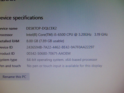 Lenovo ThinkCentre / i5-6400 / 8GB RAM / 128GB SSD + 1TB HDD