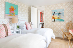 Elizabeth Ghia Interiors - Fisher Island Bright Guest Bedroom
