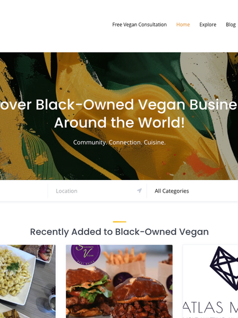 Screenshot of Blackownedvegan.com
