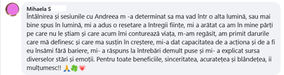 Testimonial Facebook sesiuni individuale Andreea Vasile