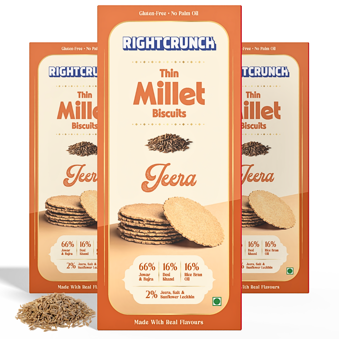 Thin Millet Biscuit Jeera (120g) Pack of 3