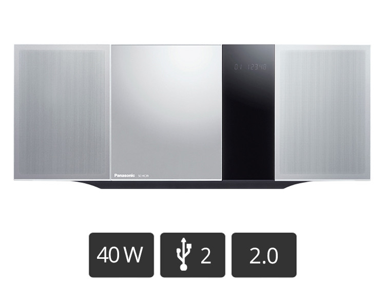 PANASONIC MINICOMPONENTE SC-HC39PU 40W PLATA