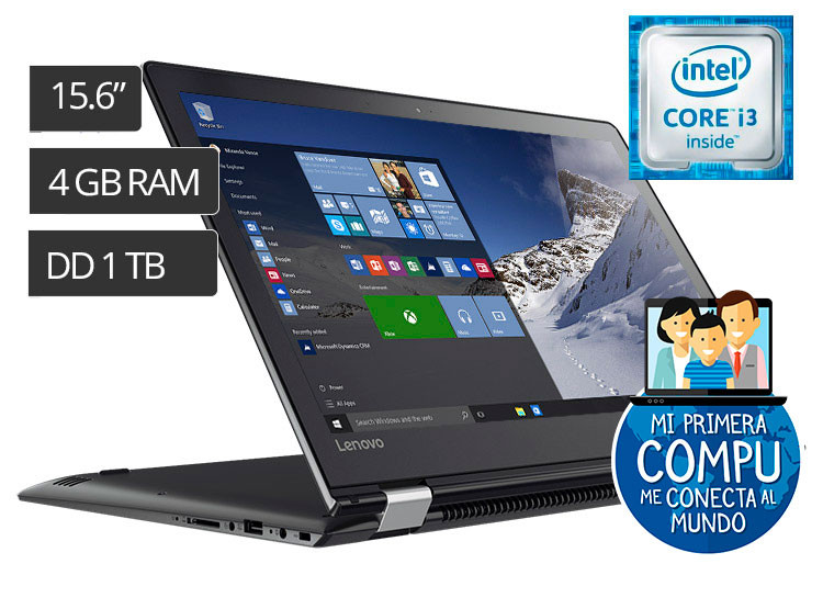 LENOVO LAPTOP YOGA 510 2 EN 1 15.6" CORE I3 1TB 4GB - NEGRO