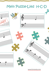 Puzzle-Lied mit h,c',d'