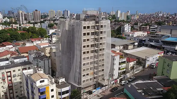 Foto aerea de acompanhamento de obra Drone de Salvador - mob