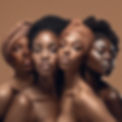 Inspiration image symbolizing unity and togetherness with black women with varying skin hu