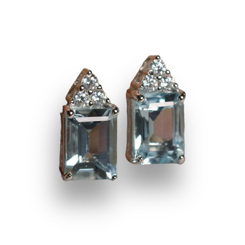 Aguamarina laboratorio Plata .925