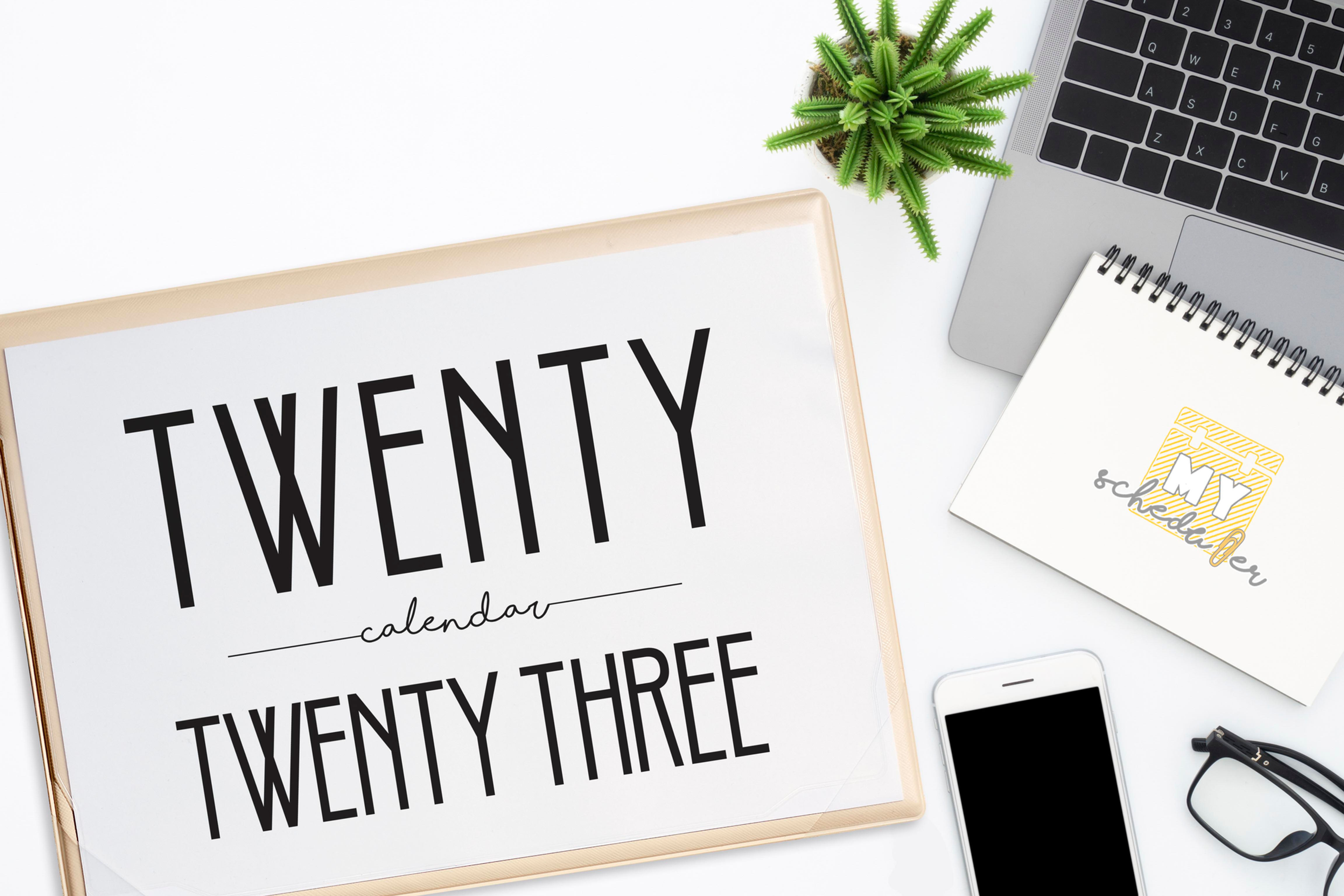 2026 LARGE Desk Calendar with PVC Case Minimalist