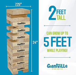 Affordable Giant Jenga Yard Game Rental near Grand Rapids – Big Fun, Small Price for Outdoor Party or Indoor Event