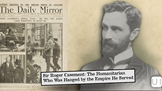 Vintage Daily Mirror newspaper about Sir Roger Casement beside a grayscale portrait, with headline on a worn beige background.