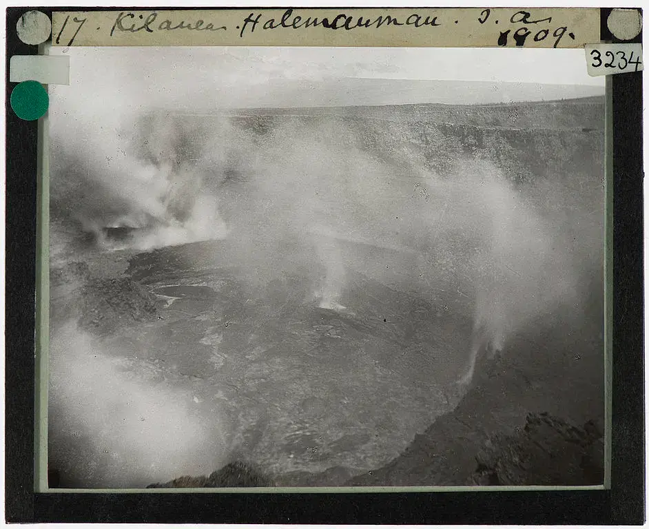 The caldera of Kilauea, Hawaii 1909
