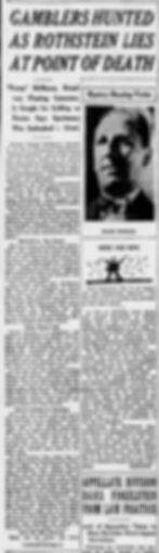 Newspaper clipping, cartoon of man with arms up, 'HERE AND NOW'.