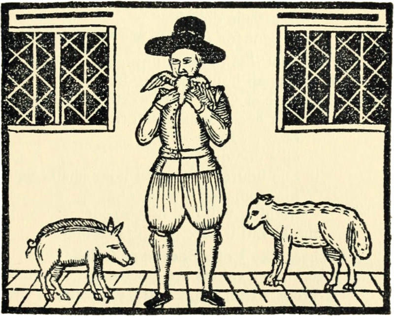 A 1630 woodcut showing polyphagia, Tarrare’s condition. This one is meant to depict Nicholas Wood, the Great Eater of Kent.