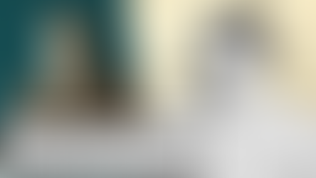 Two vintage portraits; left: close-up of a person with short hair. Right: two seated people, one holds paper, dark clothing, sepia tone.