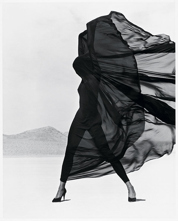 Versace Veiled Dress, El Mirage Herb Ritts 1990