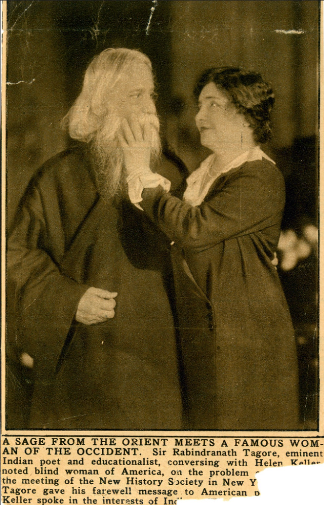 Helen Keller with Tagore