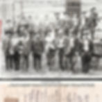 A black-and-white photo shows a group of men in suits and hats, posing in front of a building. Text above reads "Members of Black Hand...".