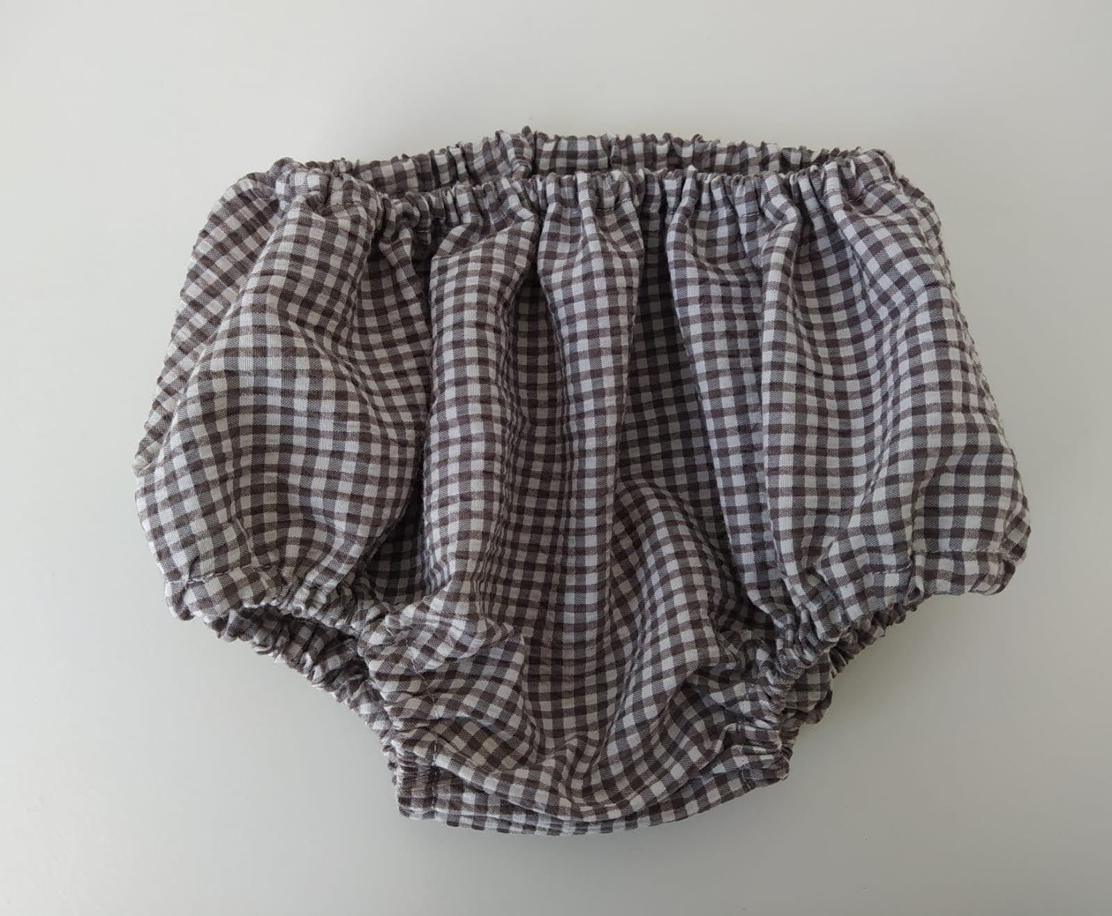 Bloomer taille 3/6 mois carreaux marrons