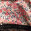 Miniature : Col femme fourrure synthétique, liberty Whilshire pois de senteur, lien satin