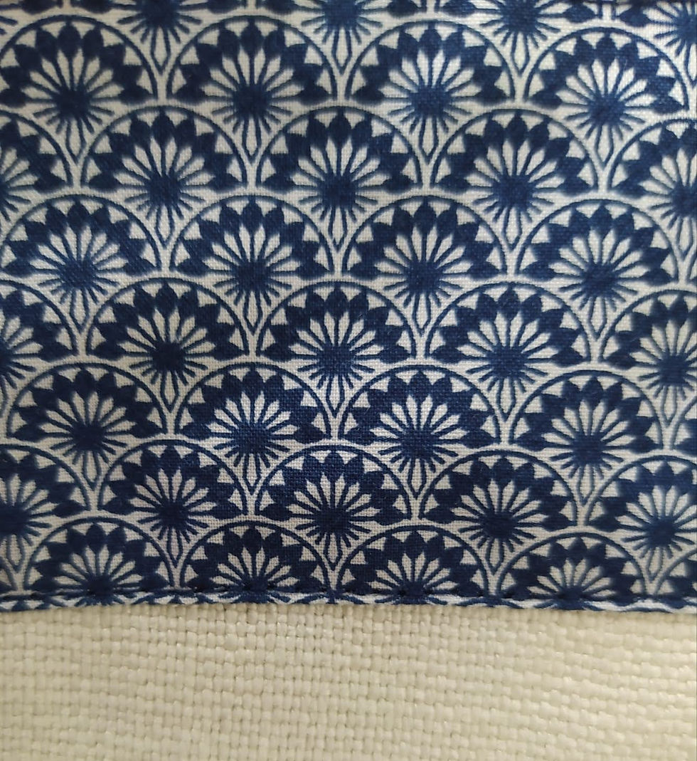 Miniature : Sac de messe 27x32 brodé bleu foncé