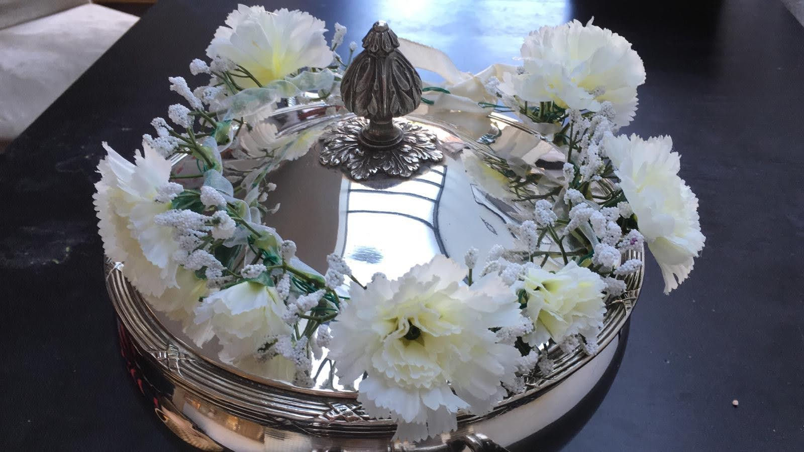 Couronne de communion fille fleurs blanches