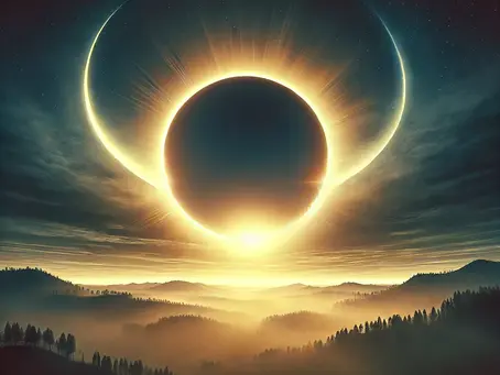 Eclissi e Luna Nuova: un portale silenzioso tra fine e inizio. Il cielo si oscura, ma dentro qualcosa si illumina.