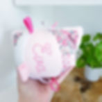 Balle étiquettes sensorielle renarde personnalisée avec prénom Eva – jouet d’éveil bébé fait main