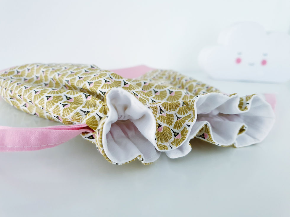 Miniature : Sac à dos ou Pochette Personnalisable : Modèle Olivia – Vue intérieure et détail du tissu motif