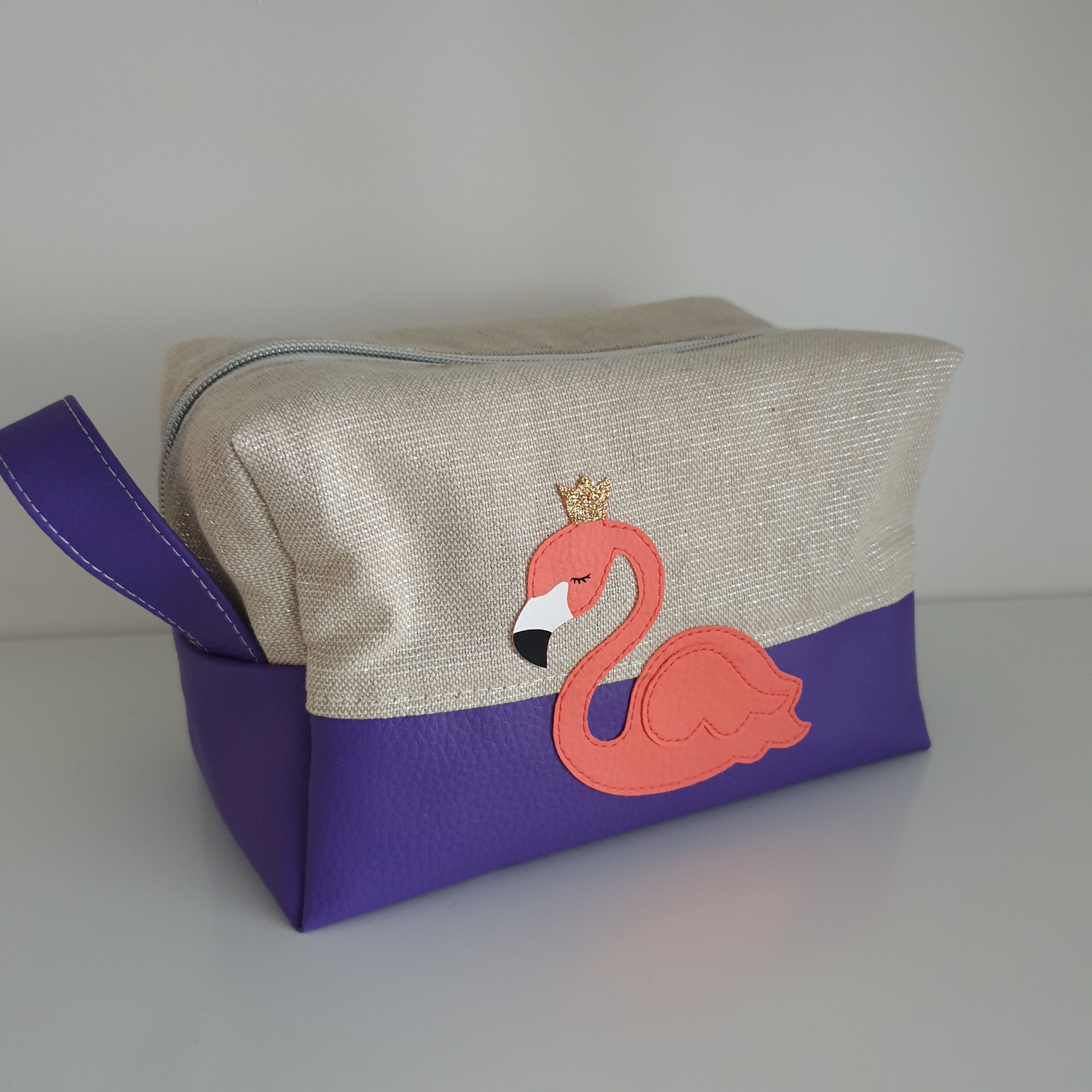 Trousse de toilette flamant rose