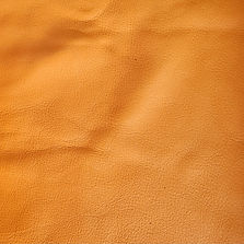 Chaussons cuir orange au tannage végétal – cuir naturel artisanal Fée deMain