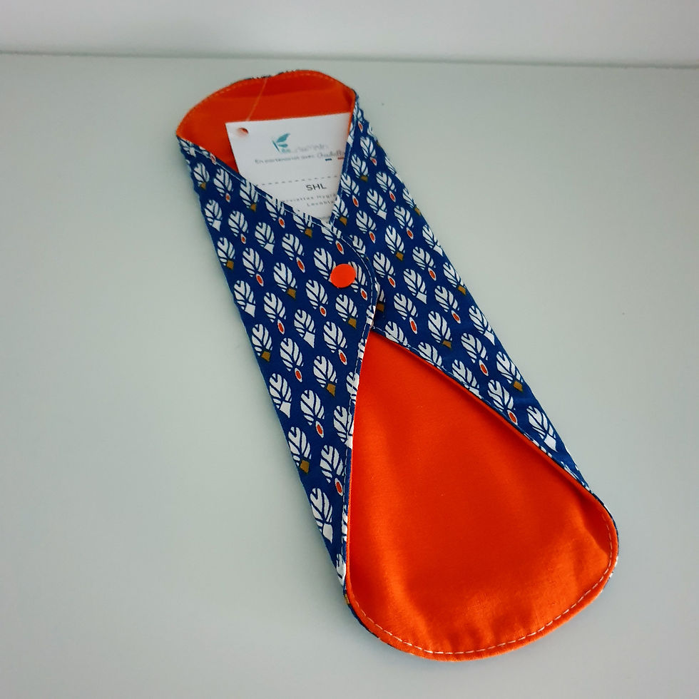 Miniature : SHL bleu – Serviette hygiénique lavable À L’UNITÉ – Taille L
