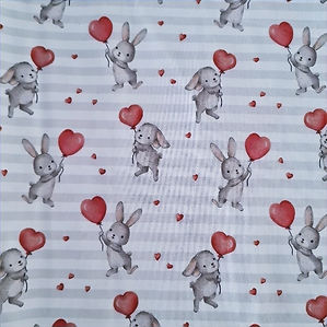 Tissu Lapin Ballon – Tissu joyeux pour chaussons et créations enfantines
