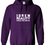 Miniature : Sweat violet IDREN REALITY à capuche – flocage blanc local et artisanal, style reggae et culture dub.