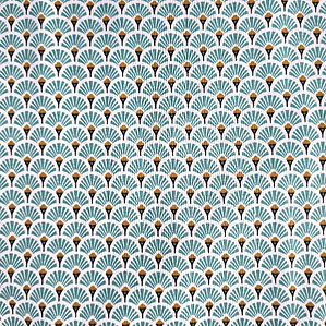 Tissu Paon Vert – Tissu magique pour chaussons et accessoires bébé