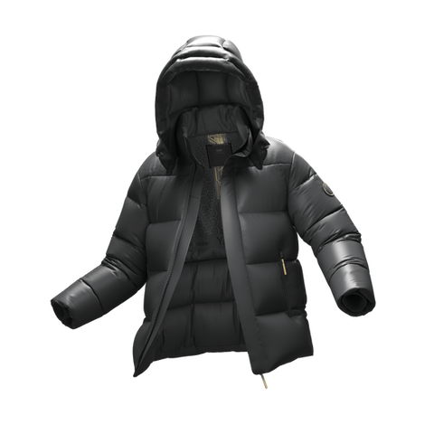Black puffer jacket rendering
