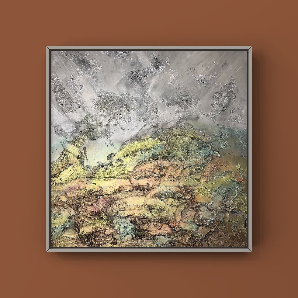 Thumbnail: Veiled Horizon | Original painting | Textured abstract | Artwork | Abstract  