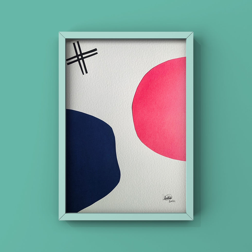 Thumbnail: Talk to me II | Original collage print | Wall decor |  Collage artwork| Print