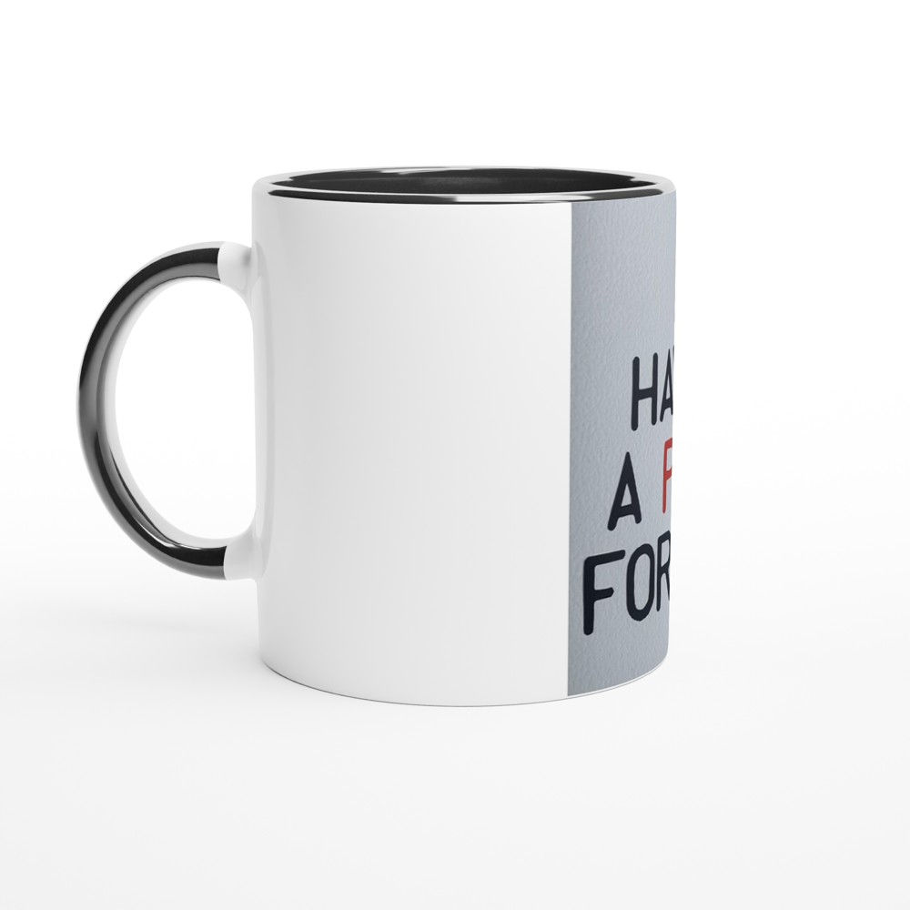 White 11oz Ceramic Mug with Color Inside