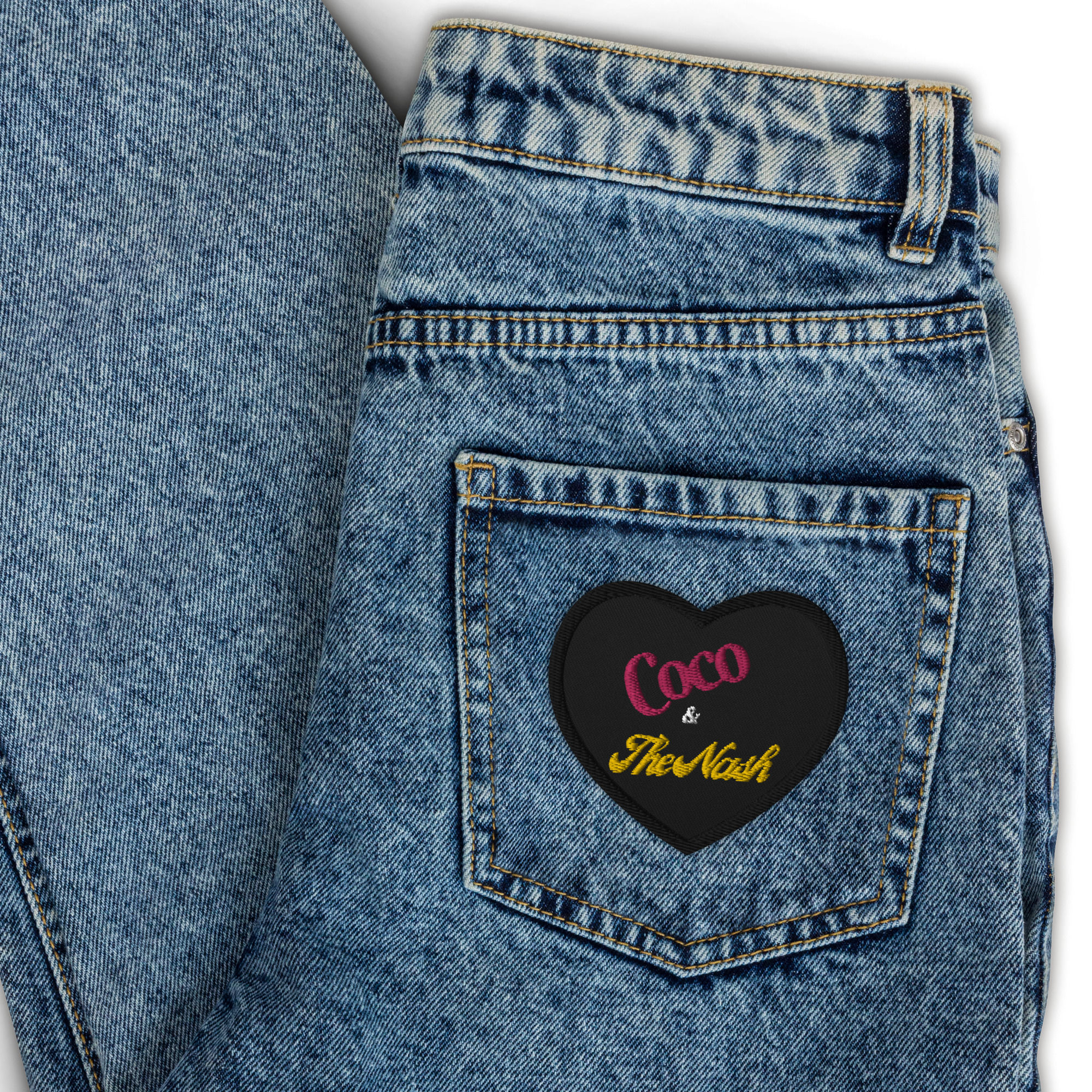 Coco & The Nash Embroidered Patches - Heart - 3.1″×2.8″