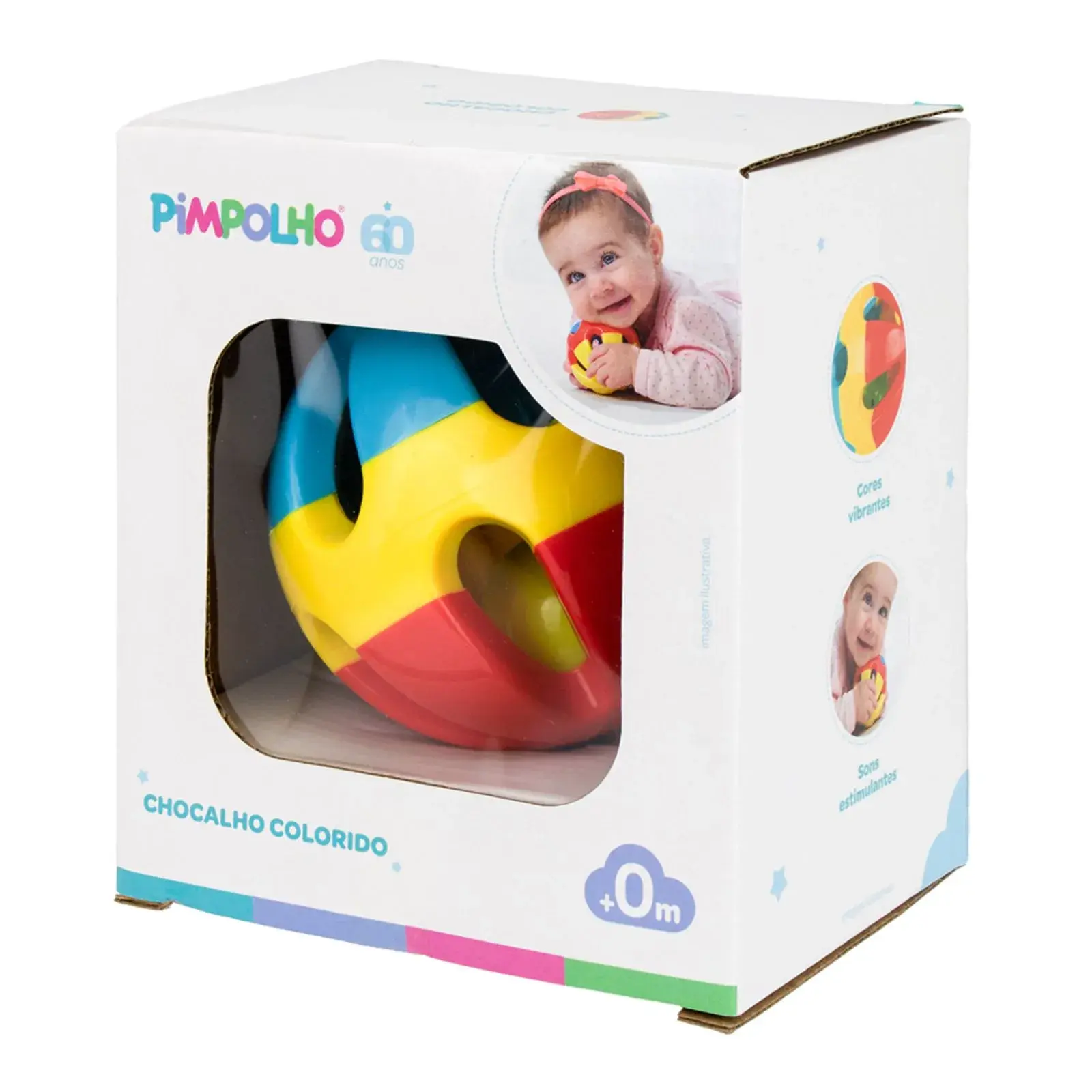 Chocalho Bola colorido Pimpolho