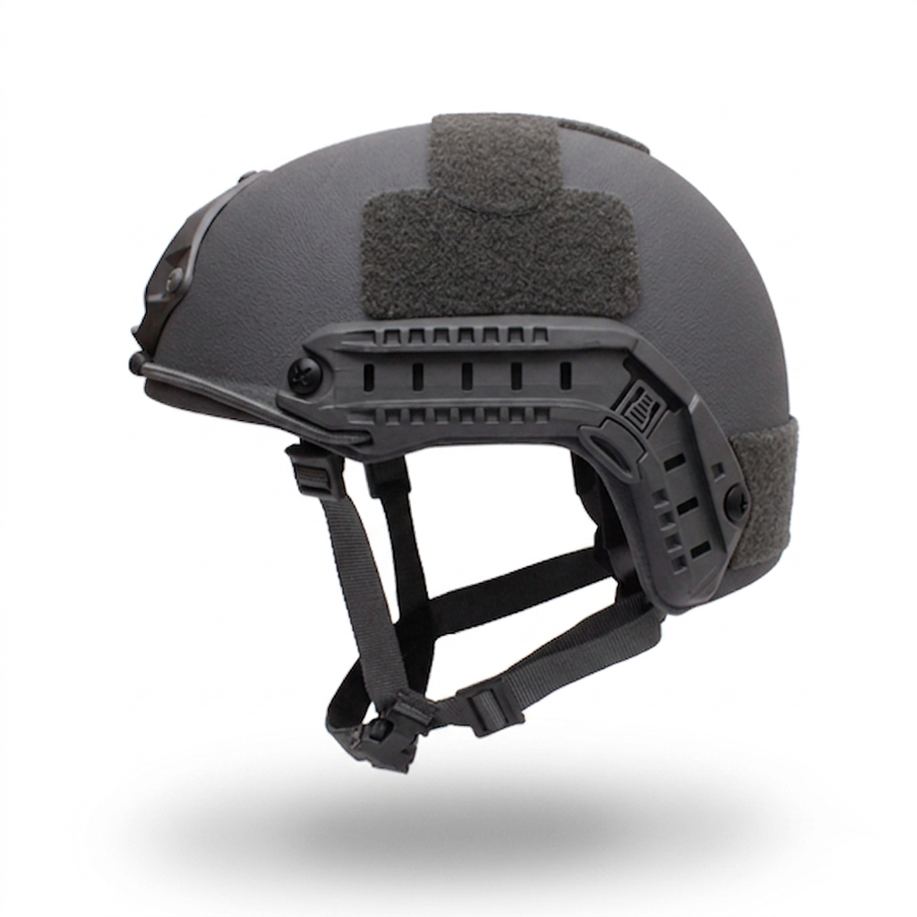 Grey NIJ IIIA Bulletproof + V50 Fragproof Ballistic Helmet