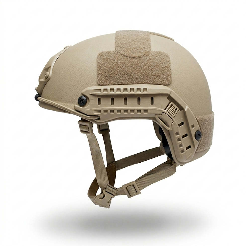 Thumbnail: Desert Tan NIJ IIIA Bulletproof + V50 Fragproof Ballistic Helmet
