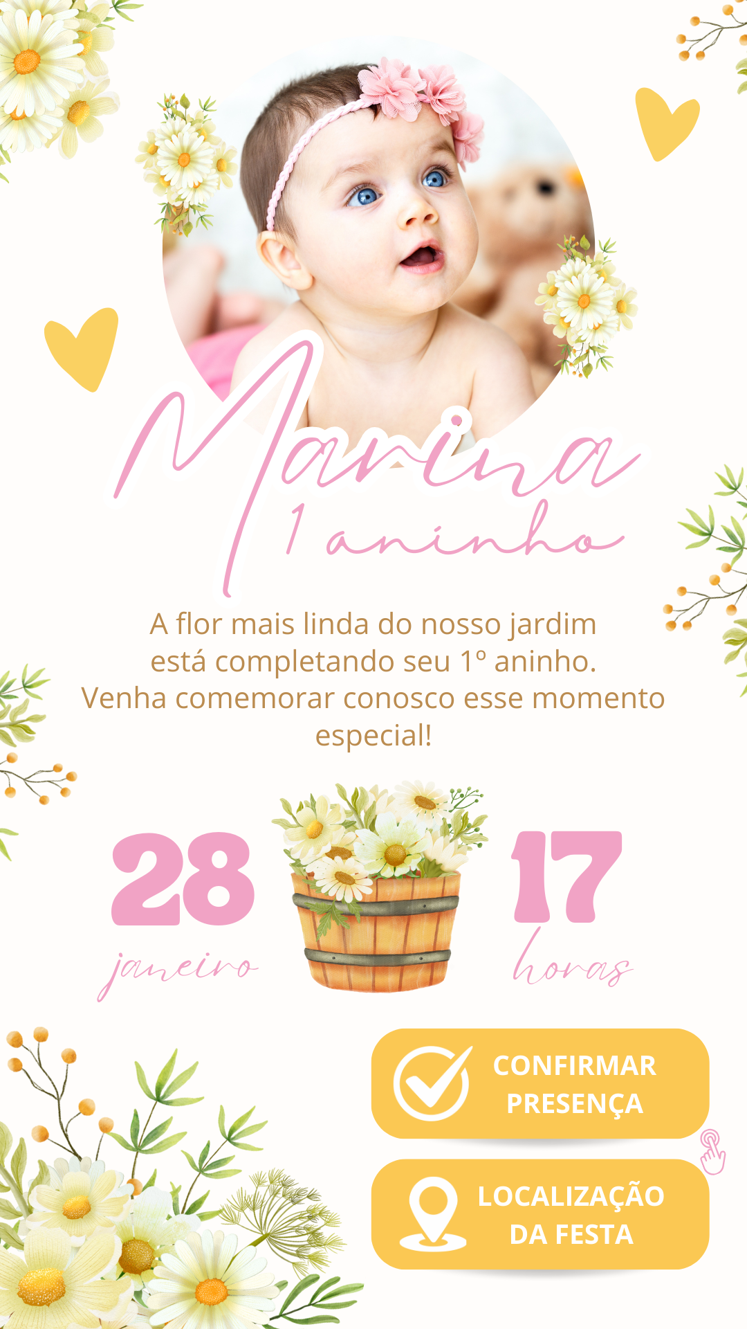 Convite Interativo - Margaridas