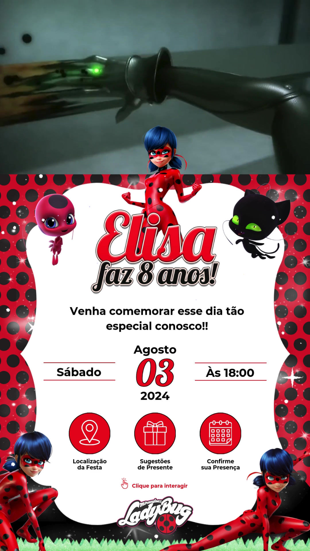 Convite Tecnológico - Ladybug