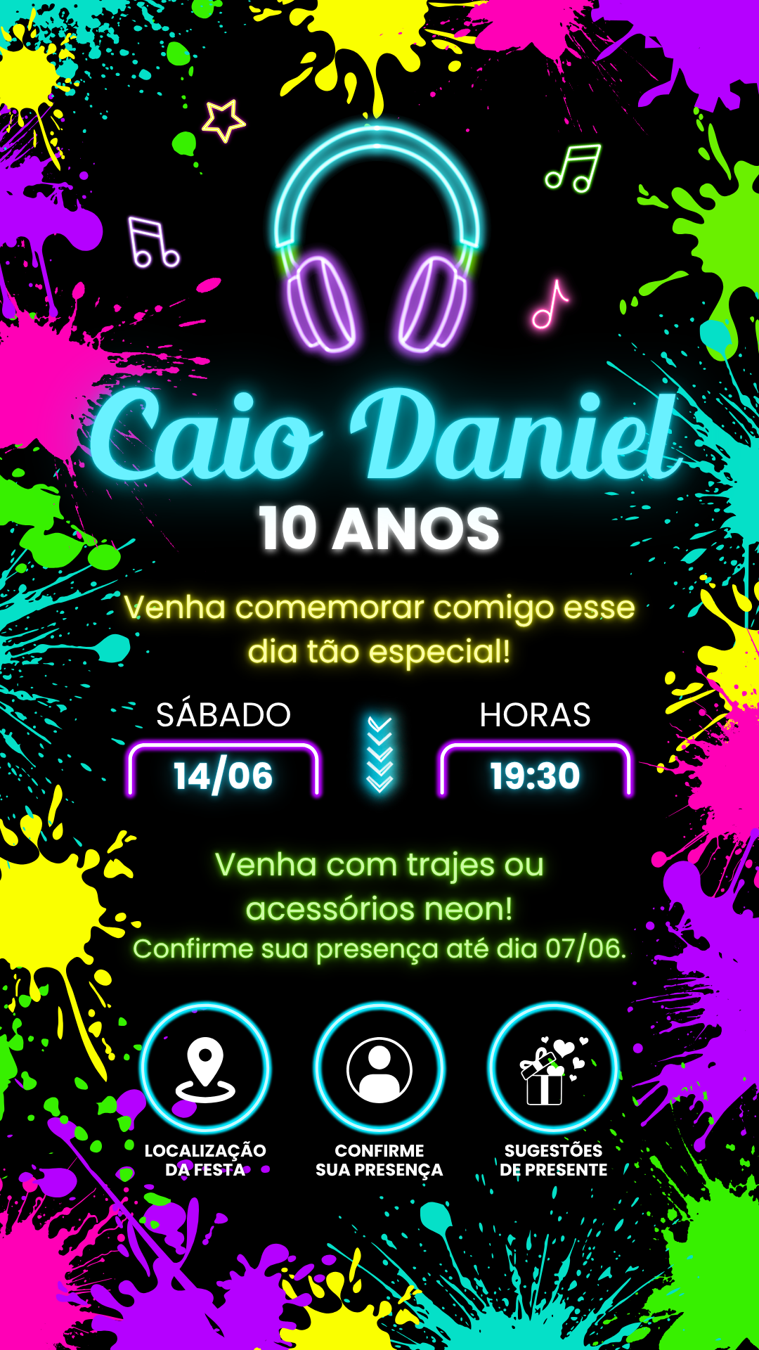 Convite Interativo - Neon
