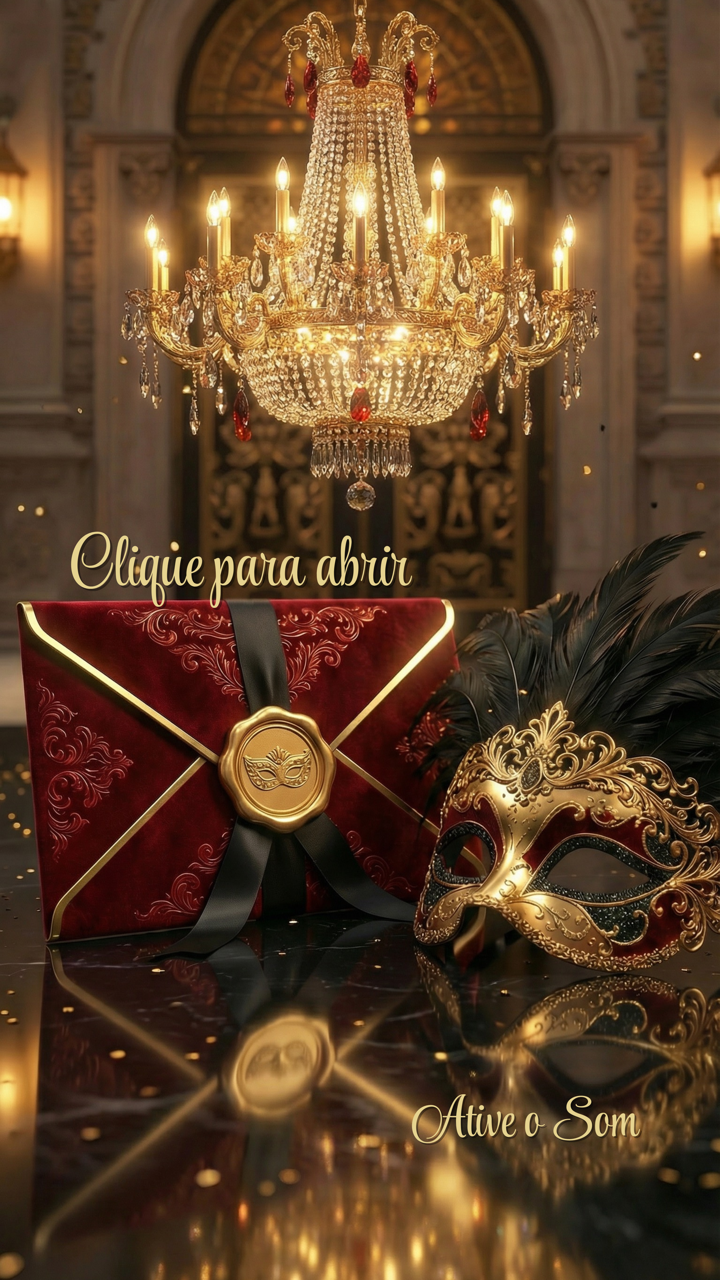 Convite Cinemágico Interativo - 15 anos - Baile de Máscaras