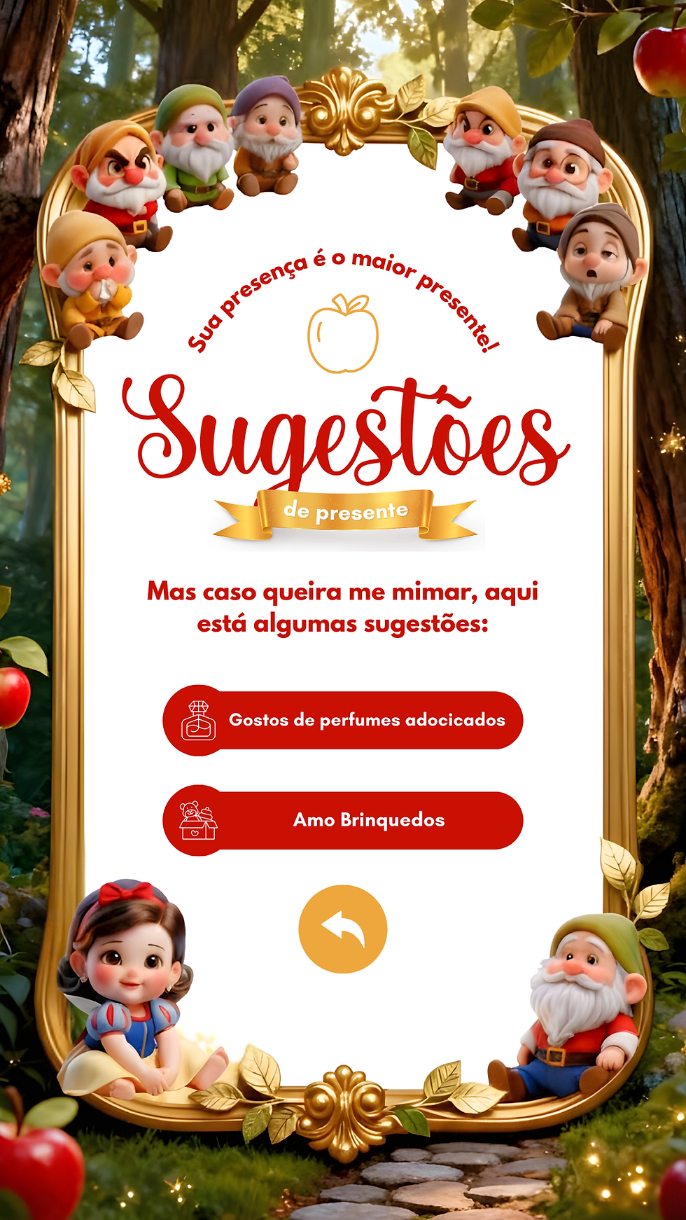 Miniatura: Convite Cinemágico Interativo - Branca de Neve Baby