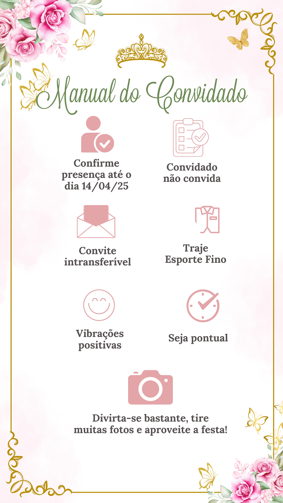 Miniatura: Convite Interativo - Jardim Encantado Rosa 4